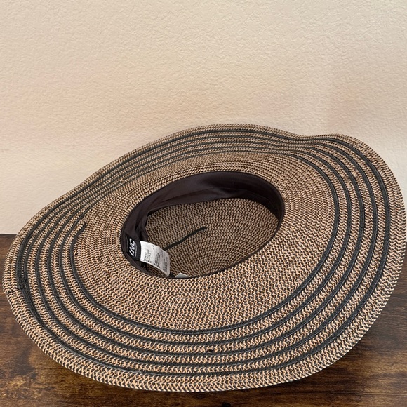 INC Elegant Striped Wide-Brim Hat - Picture 6 of 11